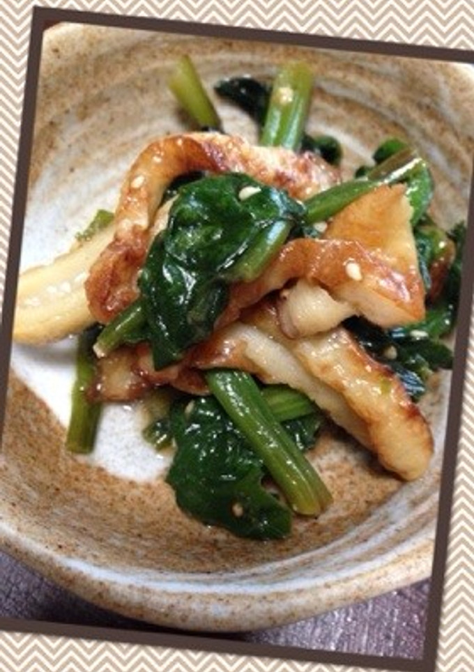 竹輪とほうれん草の味噌炒め-レシピのメイン写真