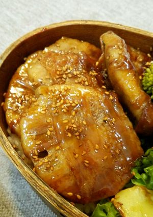 お弁当に！蓮根の豚バラ巻きでテリテリ焼き-レシピのメイン写真