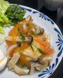 低糖質豆腐ハンバーグの和風あんかけ