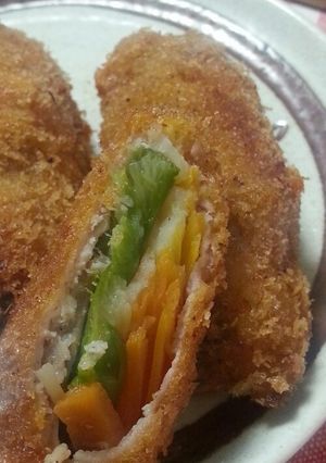 豚で野菜巻きフライ(おろしダレ)-レシピのメイン写真