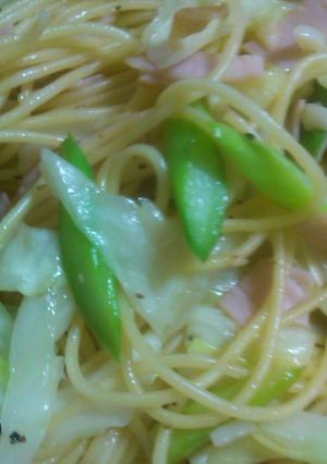 ドレッシングで♡キャベツとハムパスタ-レシピのメイン写真