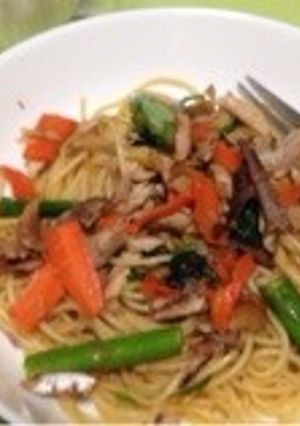 さんまと野菜の和風パスタ-レシピのメイン写真