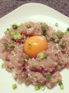ねぎとろ塩ユッケ風おつまみ-レシピのメイン写真
