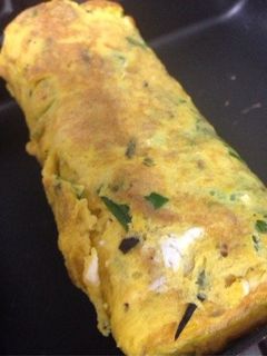 ニラひじきごま入卵焼き-レシピのメイン写真