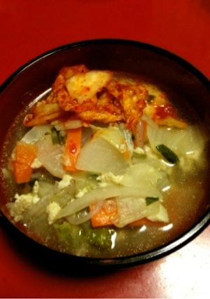 餃子のタネde野菜たっぷりスープ-レシピのメイン写真