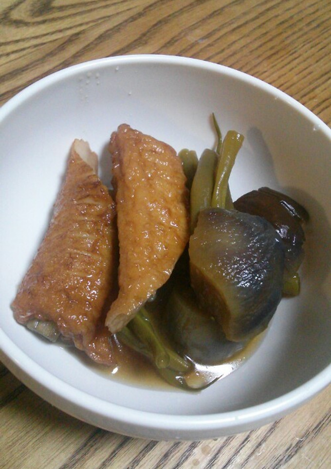 なすといんげんとごぼ天の煮物-レシピのメイン写真