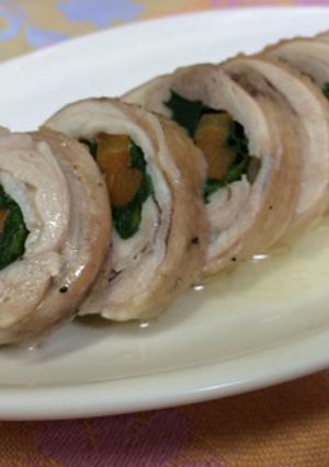 ニラとにんじんの鶏肉ロール-レシピのメイン写真