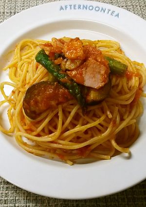 美味しい　ナスとアスパラのアラビアータ-レシピのメイン写真