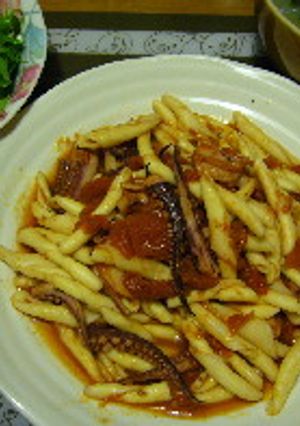 いかとえびのトマトソースパスタ-レシピのメイン写真