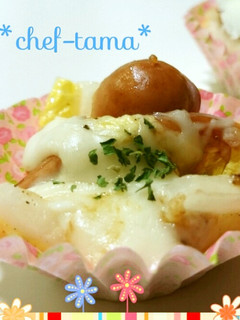 朝すぐできる。白菜チーズウインナー-レシピのメイン写真