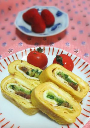 かいわれおかか入り卵焼き-レシピのメイン写真