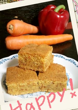 べジスイーツ！人参パプリカひとくちケーキ-レシピのメイン写真