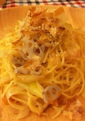 柚子香る＊長ネギと蓮根のパスタ-レシピのメイン写真