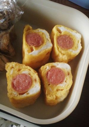 お弁当に☆ウィンナー巻き玉子焼-レシピのメイン写真