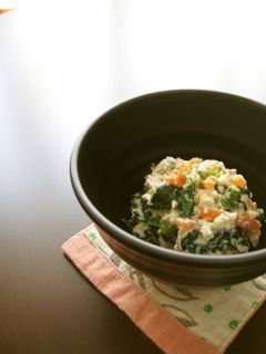 味付け簡単♪ラー油が◎ほうれん草の白和え-レシピのメイン写真