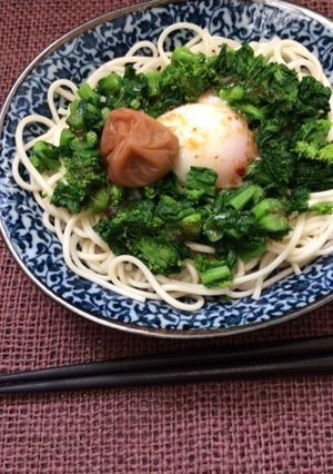 菜の花のサラダ風そうめん-レシピのメイン写真