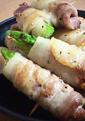 ▼豚バラ肉のアスパラ巻き-レシピのメイン写真