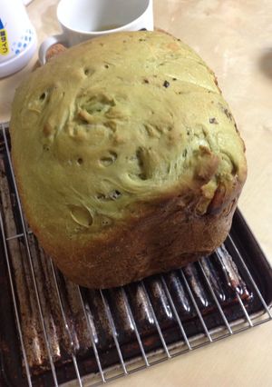 HB(❁´3`❁)青汁と甘納豆の食パン-レシピのメイン写真