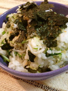 簡単✿水菜と梅とじゃこの混ぜご飯✿-レシピのメイン写真