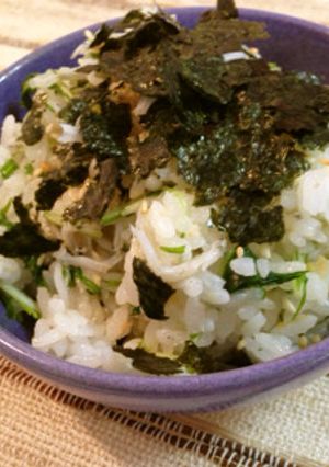 簡単✿水菜と梅とじゃこの混ぜご飯✿-レシピのメイン写真
