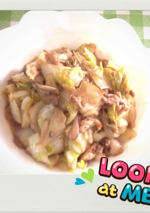 塩もみ白菜と豚肉の炒め物-レシピのメイン写真