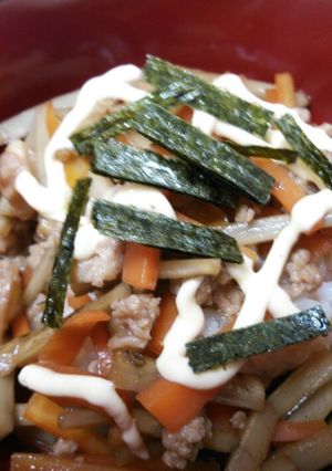 きんぴらリメイク簡単ズボランチきんぴら丼-レシピのメイン写真