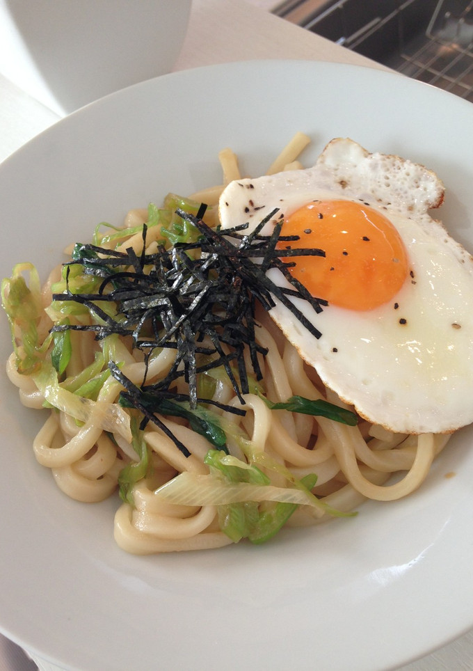 冷凍うどん＋ネギ塩で簡単節約おひる-レシピのメイン写真
