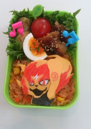 キャラ弁 妖怪ウォッチ～ﾒﾗﾒﾗｲｵﾝ-レシピのメイン写真