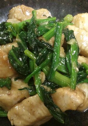 柔らか♡もうかさめとほうれん草の醤油炒め-レシピのメイン写真