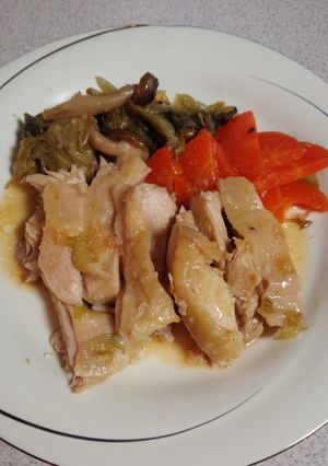 炊飯器で鶏肉と野菜の塩麹蒸し-レシピのメイン写真