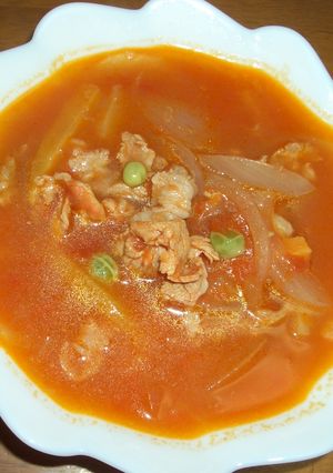 赤色の野菜スープ-レシピのメイン写真