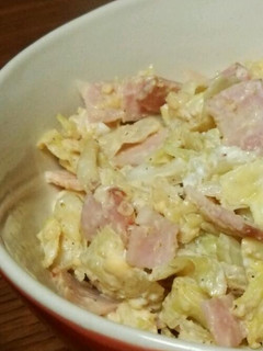 レンジでズボラな春キャベツ卵サラダ-レシピのメイン写真