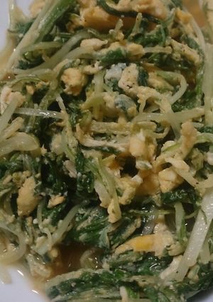 水菜の卵炒め-レシピのメイン写真