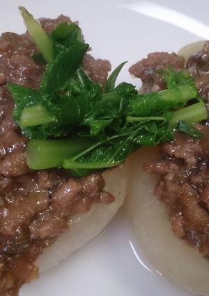 大根の肉味噌のせ(ふろふき大根)-レシピのメイン写真