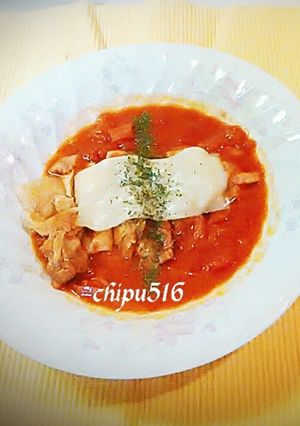 簡単 子供が喜ぶ柔らか鶏肉のトマト煮込み-レシピのメイン写真