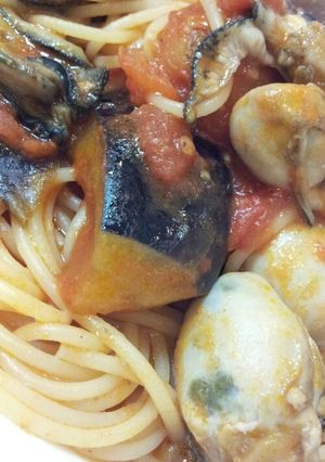 牡蠣のトマトソースパスタ-レシピのメイン写真