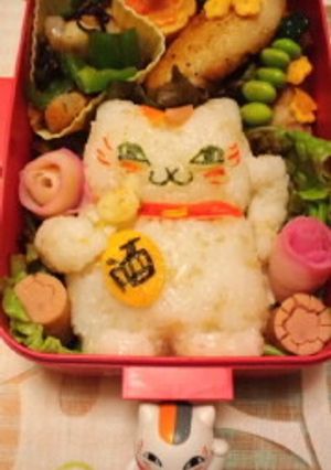 キャラ弁♪夏目友人帳のニャンコ先生招き猫-レシピのメイン写真