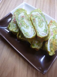青のりとえび入りの卵焼き-レシピのメイン写真