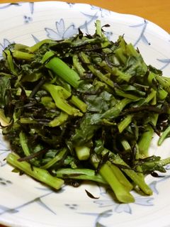 青菜とひじきの炒め煮-レシピのメイン写真