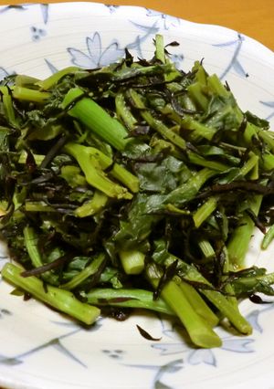 青菜とひじきの炒め煮-レシピのメイン写真