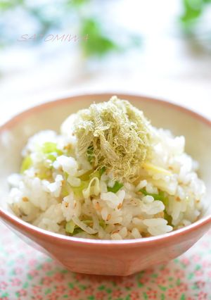 〆のご飯に✿蒟蒻入り☺葱＆生姜ご飯-レシピのメイン写真