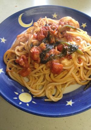 簡単☆トマトとモッツァレラのパスタ-レシピのメイン写真