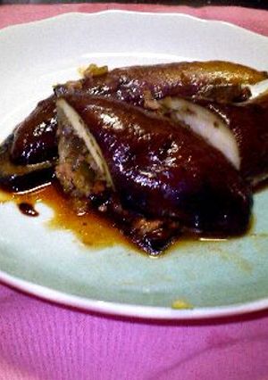 （*＾～＾*）ゝ ナスの肉はさみ焼き煮-レシピのメイン写真
