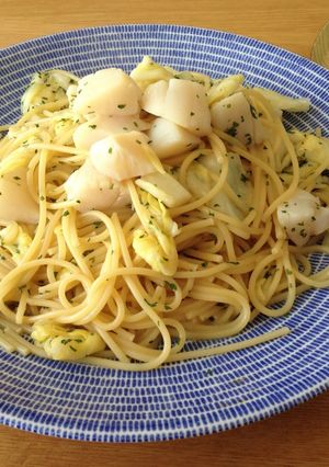 ホタテとキャベツの柚子胡椒パスタ-レシピのメイン写真