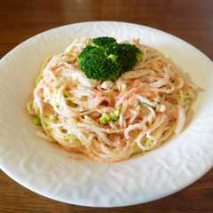 รูปของ タラコとブロッコリーのパスタ(^-^)v