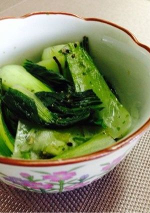 ちんげん菜の”明太茶漬け”蒸し-レシピのメイン写真