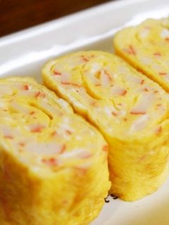 お弁当に簡単シンプルな☆かに風味玉子焼き-レシピのメイン写真