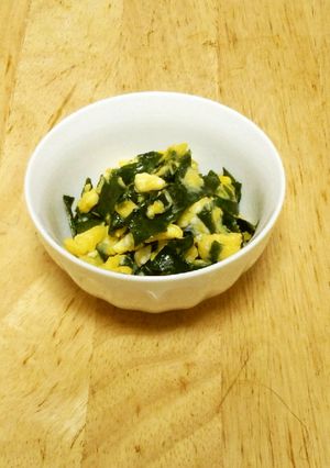 ご飯に合う☆塩蔵わかめと玉子炒め-レシピのメイン写真