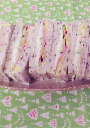 サンドイッチ～黒ゴマ角食～-レシピのメイン写真