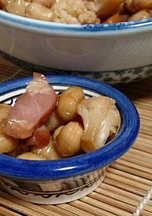 常備菜に！大豆とカリフラワーのこっくり煮-レシピのメイン写真